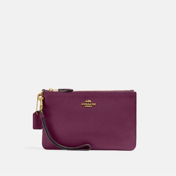 Coach Small Wristlet B4/Deep Berry - Picture 14 of 16
